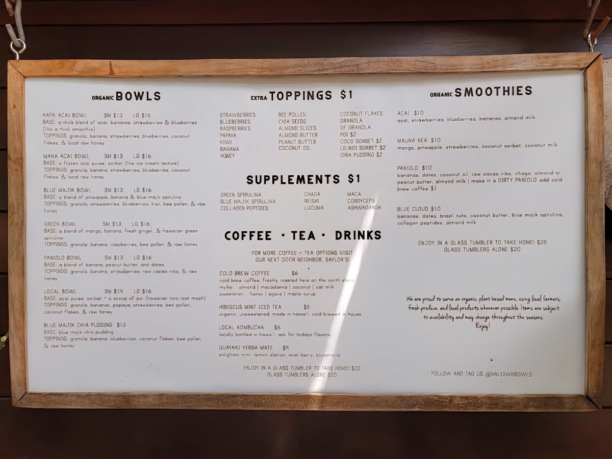 Menu Haleʻiwa Bowls-2