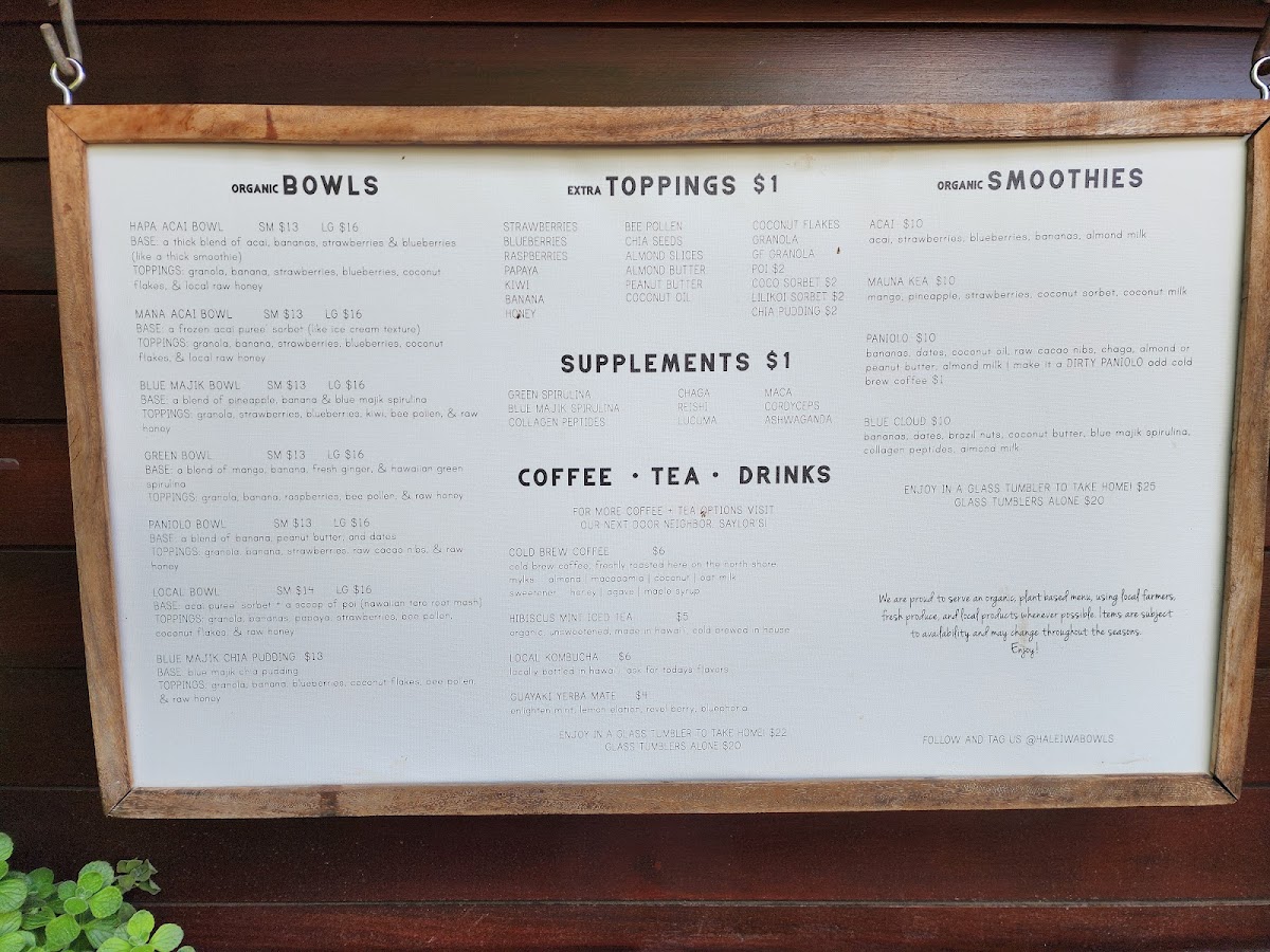 Menu Haleʻiwa Bowls-6